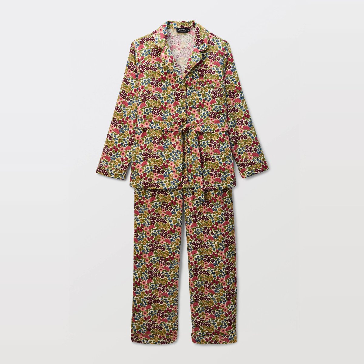 Pyjama long imprimé en coton gratté bio GOTS amaretti, MONOPRIX