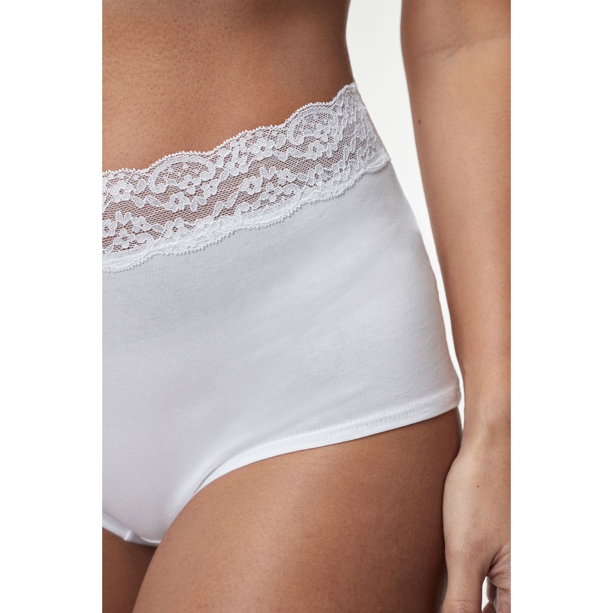 Culotte en dentelle et coton, lot de 4 blanc/noir/gris, NEXT