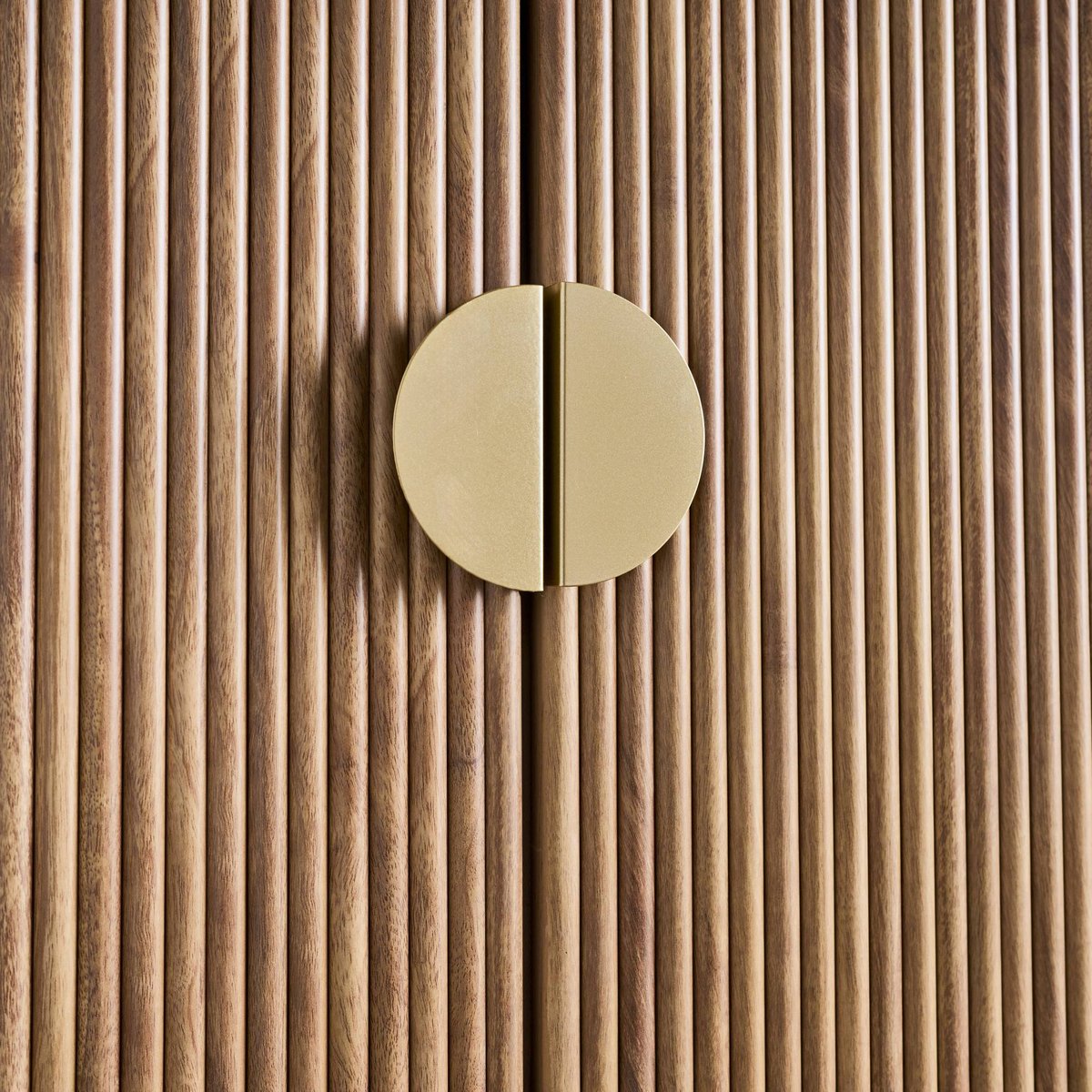 Armoire dressing décor bois de manguier rainuré 2 portes et penderie CELIAN effet manguier, SWEEEK