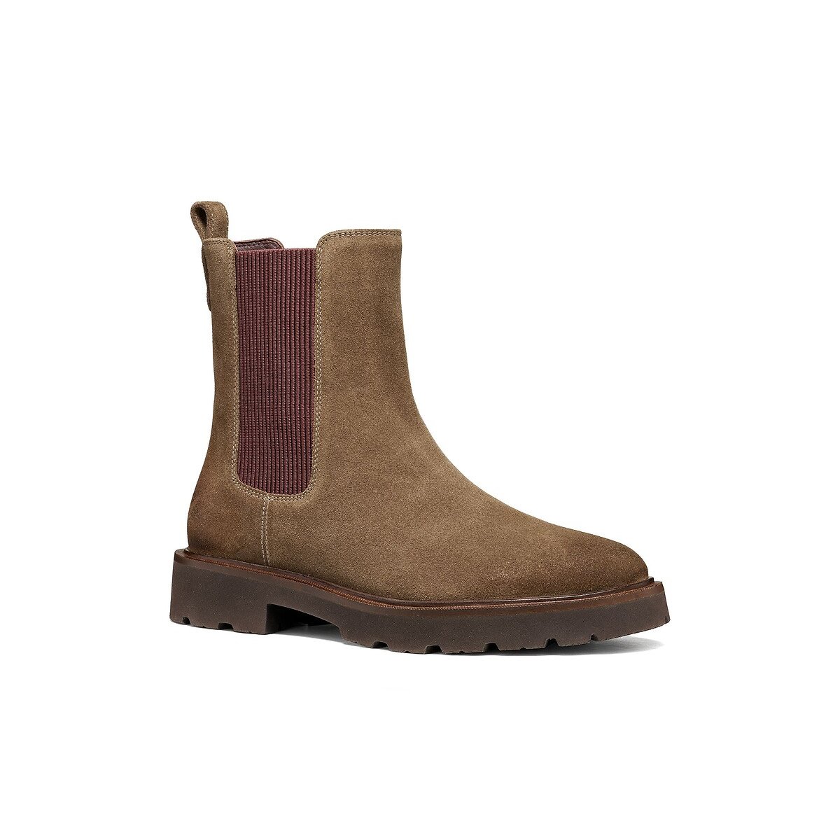 Bottines chelsea en cuir suède, NORIZE taupe foncé, GEOX