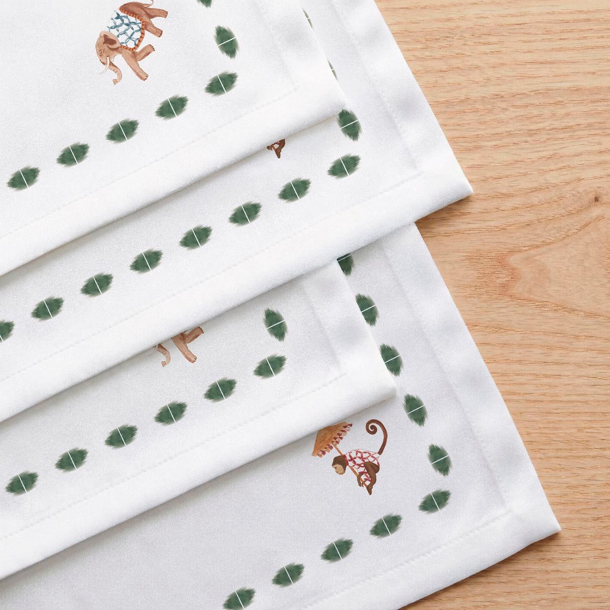 Lot de 4 serviettes en coton 100% Manyara multicolore, NAF NAF HOME