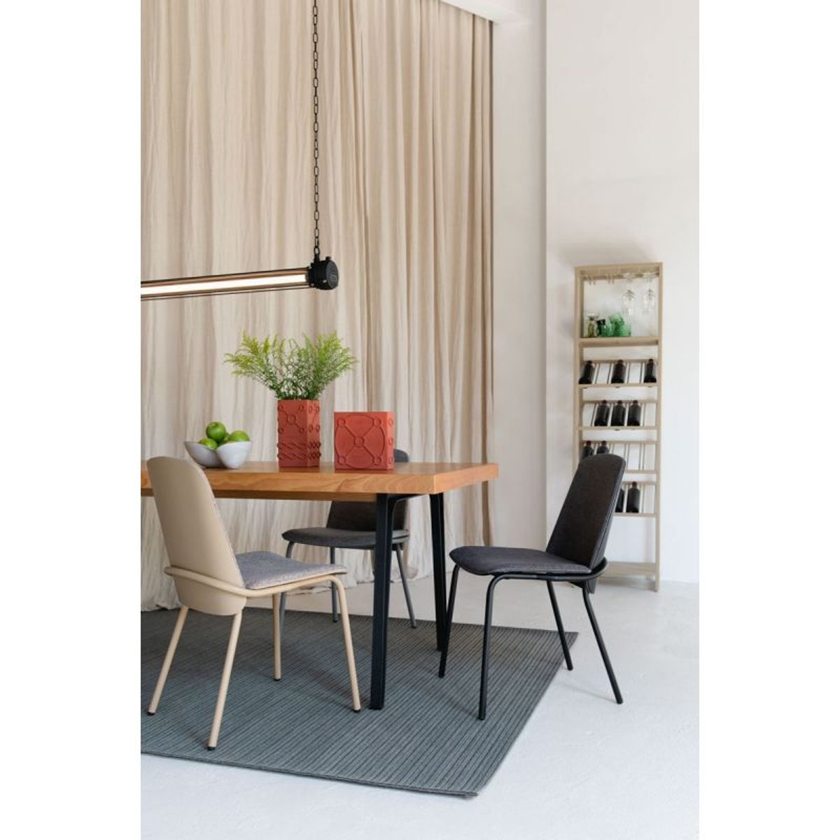 Table en bois métal 8 personnes Harvest bois, ZUIVER