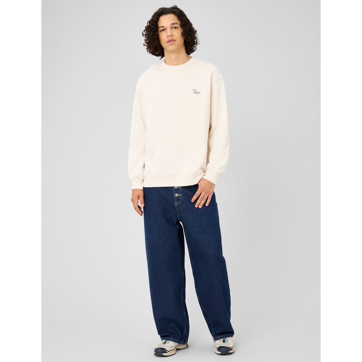 Sweat imprimé devant/dos naturel, BZB