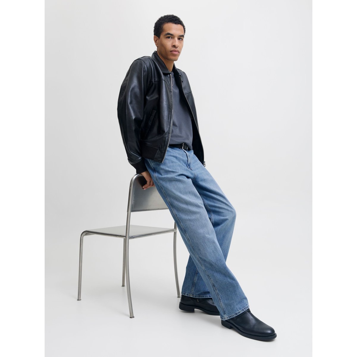 Jean Baggy Fit JJIALEX JJNORREBRO SQ 400 LN Jean baggy fit blue denim, JACK & JONES
