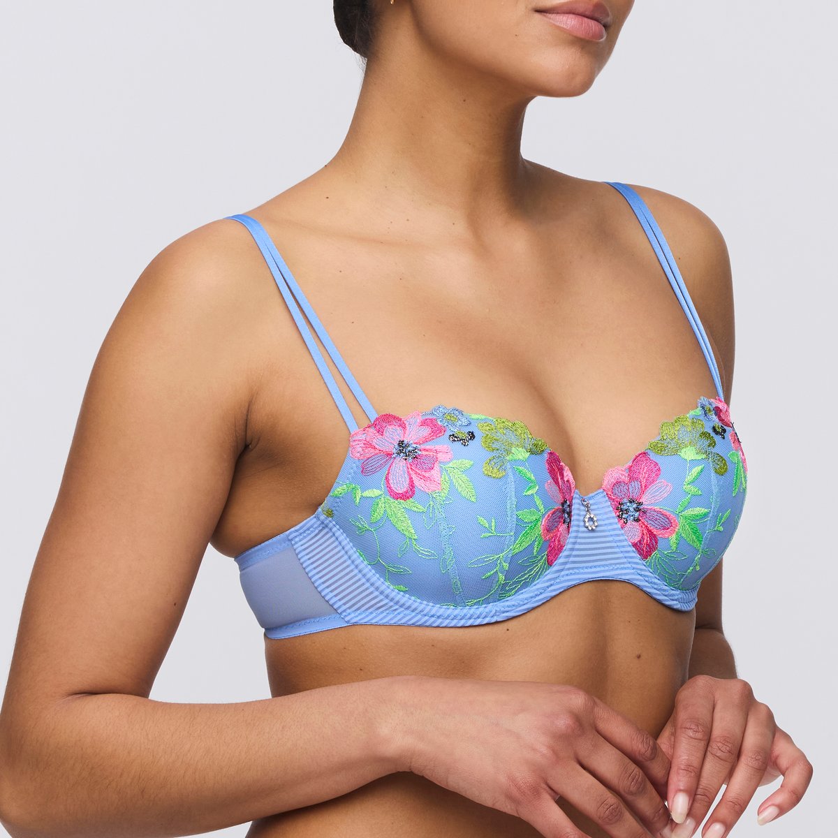 Soutien gorge balconnet rembourré ODILLY bleu - santorini blue, MARIE JO