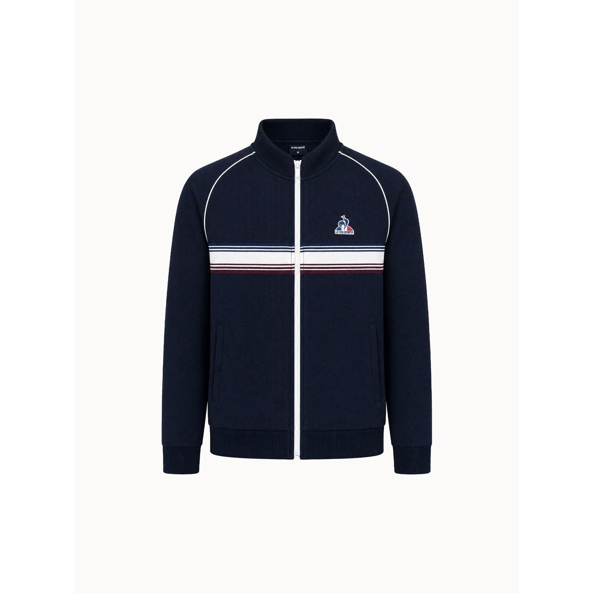 Veste zippée en double face avec bande rayée Tricolores blue, LE COQ SPORTIF