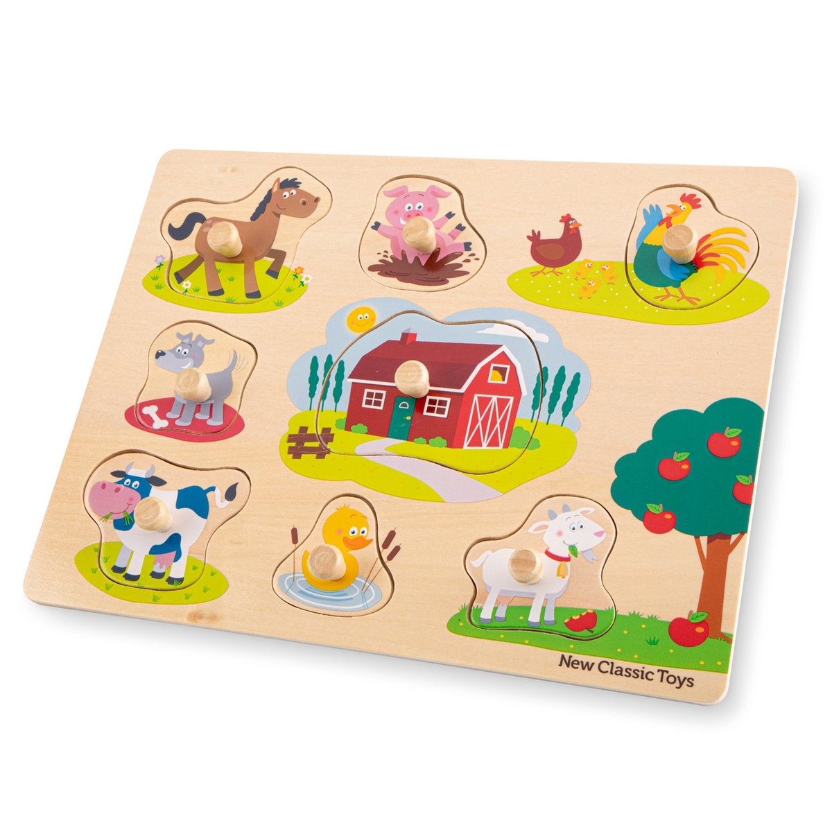Puzzle Ferme 8 pcs beige, NEW CLASSIC TOYS