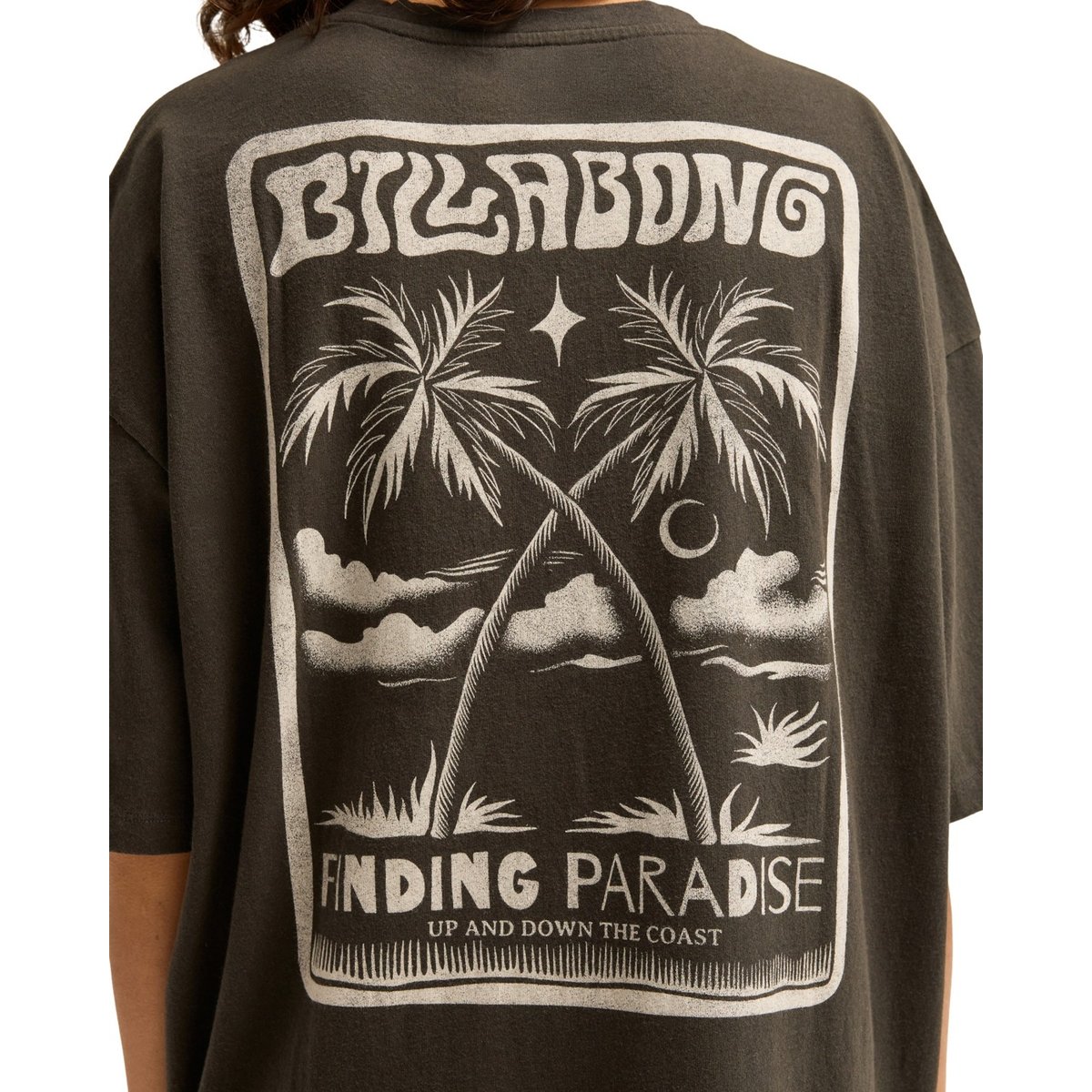 T-shirt oversize TROPICAL FILMORE noir off black, BILLABONG