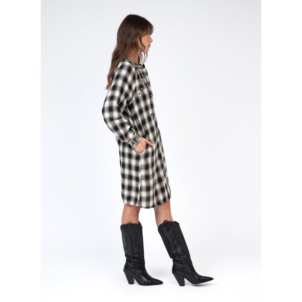 Robe Midi ORNELLO noir, AN'GE
