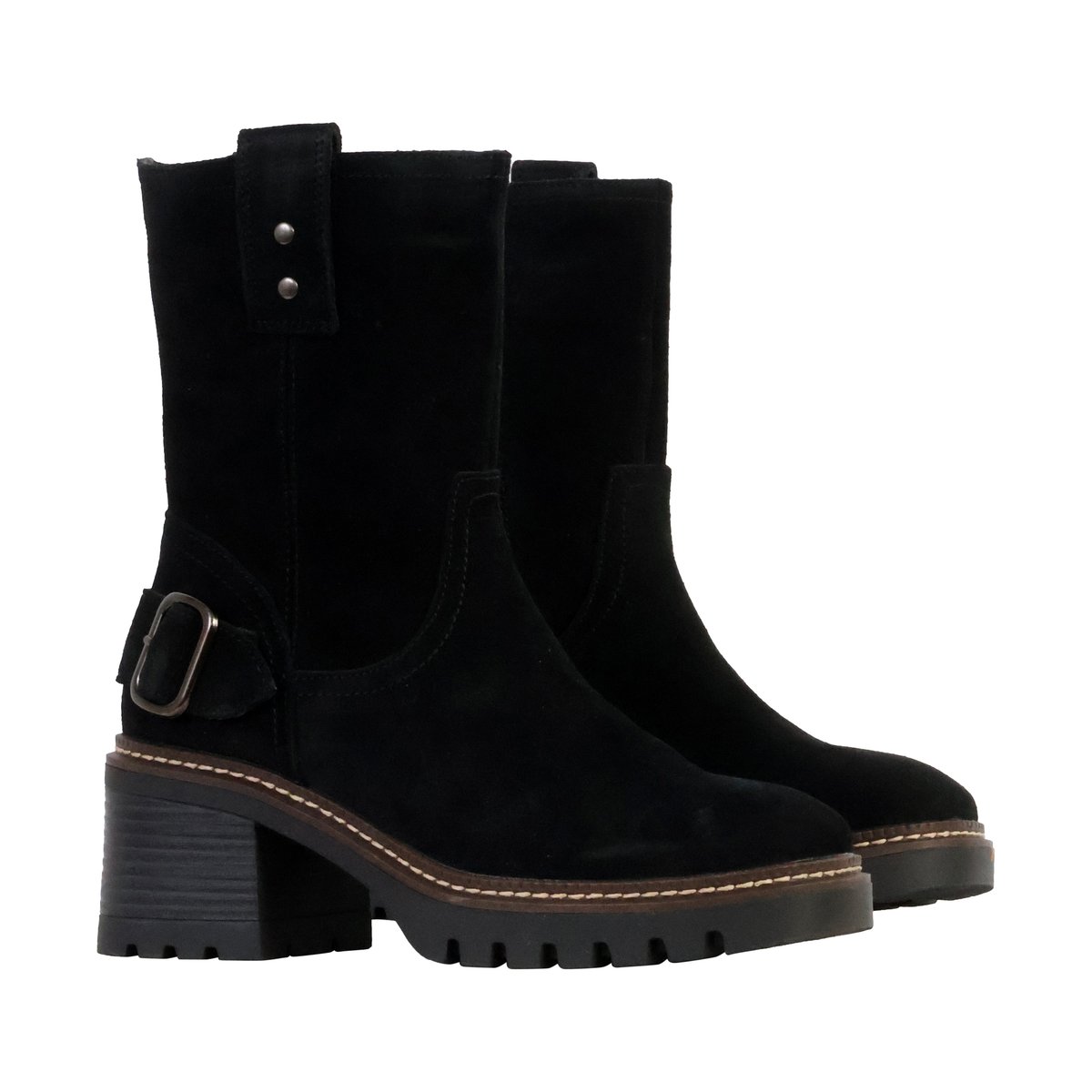 Bottines Cuir Alénoa noir, THE DIVINE FACTORY