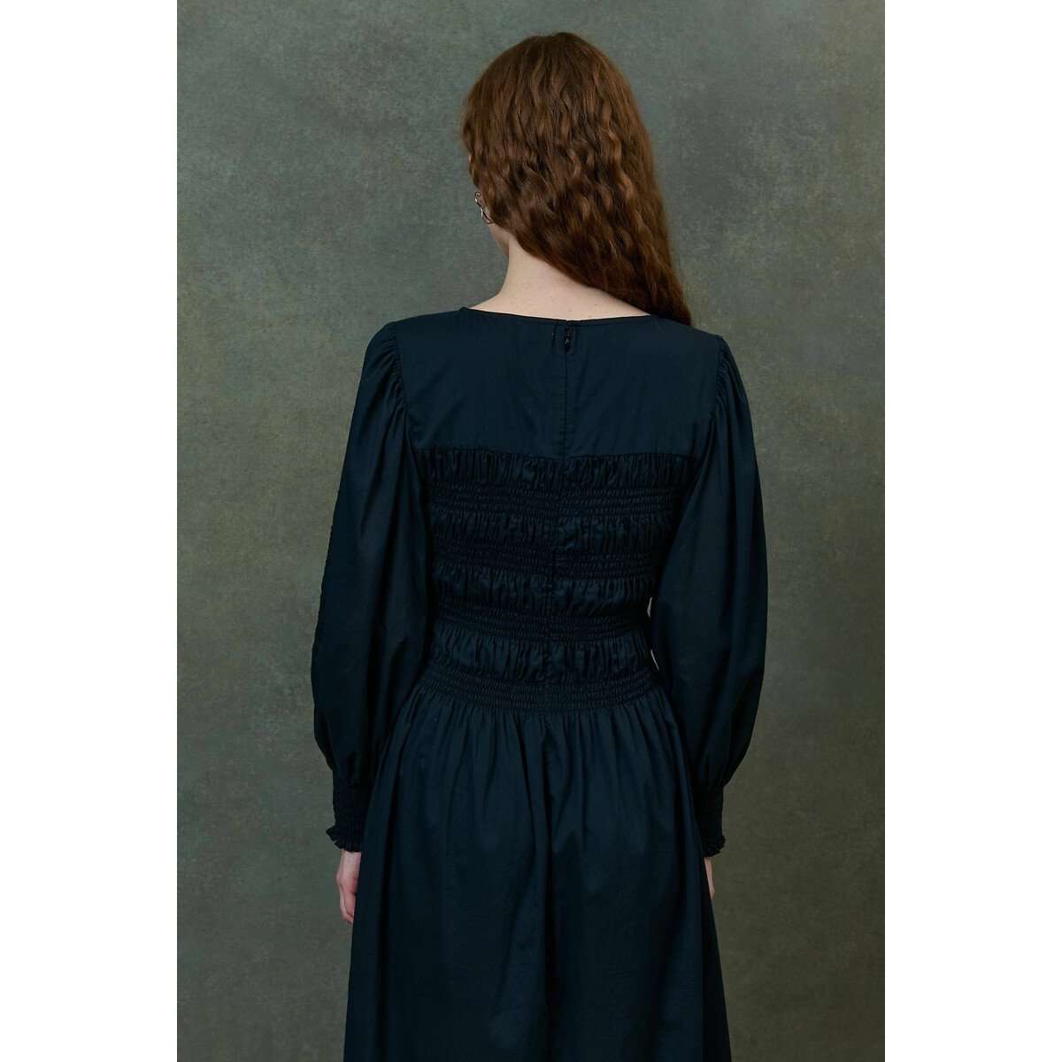 Aymee Smocked Midi Dress black, LOUISE MISHA
