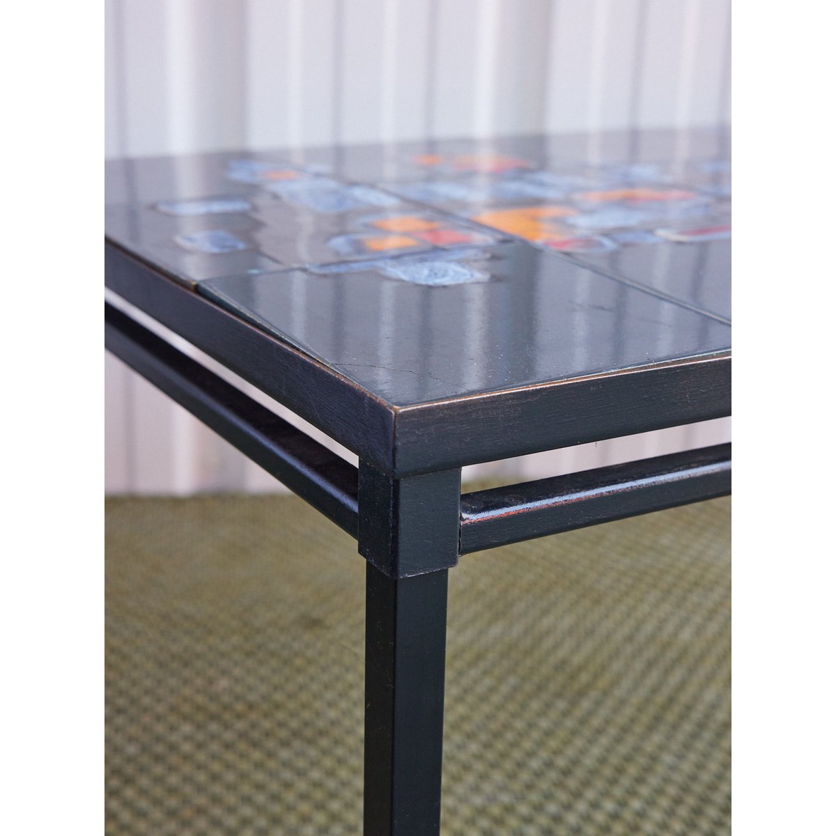 Table basse en céramique années 60 Donna N°1102 - Bon état noir, DEBONGOUT