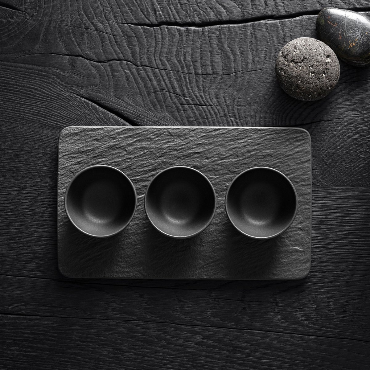 Set Coupelle Dip 4 Pcs MANUFACTURE noir, VILLEROY & BOCH