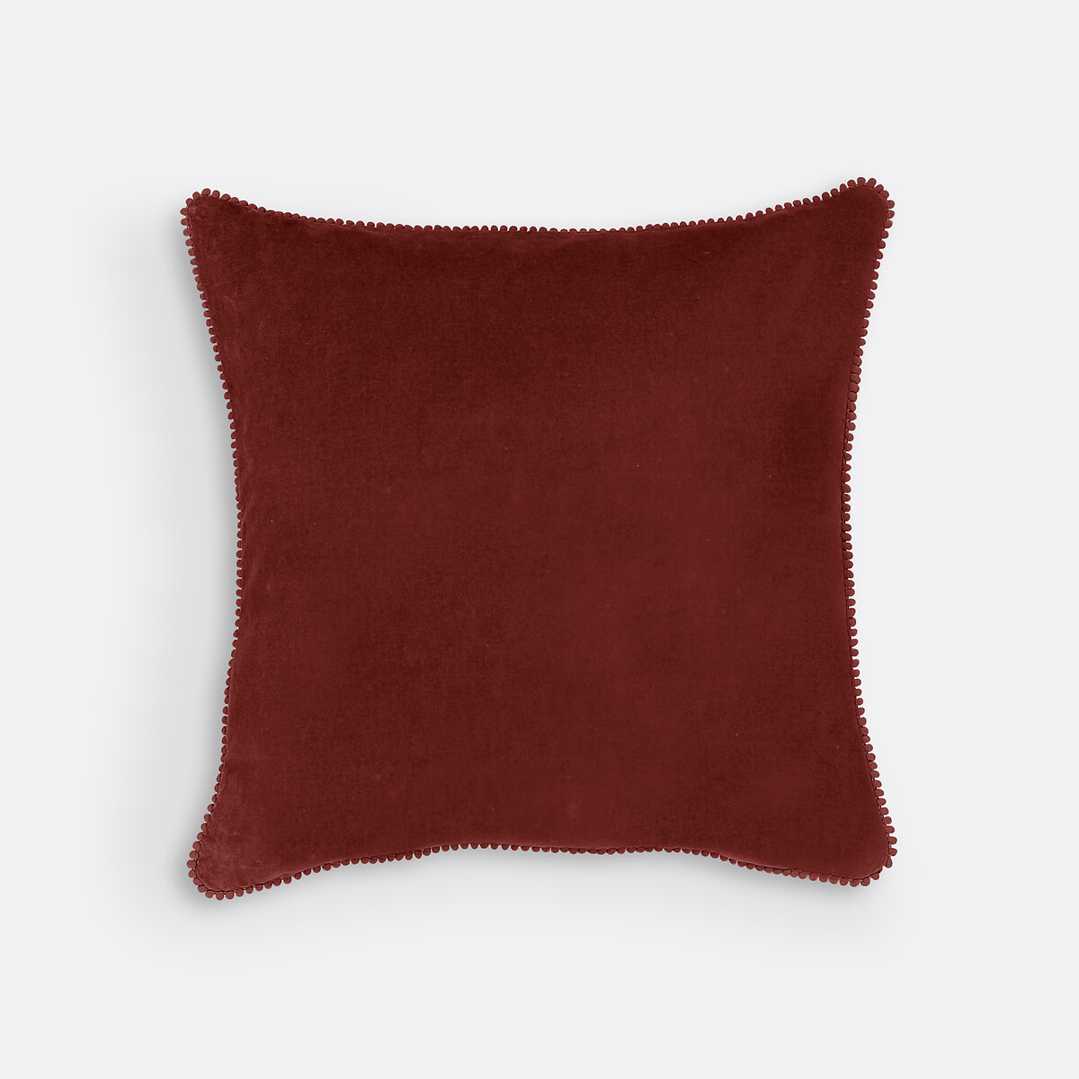 Housse de coussin en velours pur coton lavé, VELVET grenat, LA REDOUTE INTERIEURS