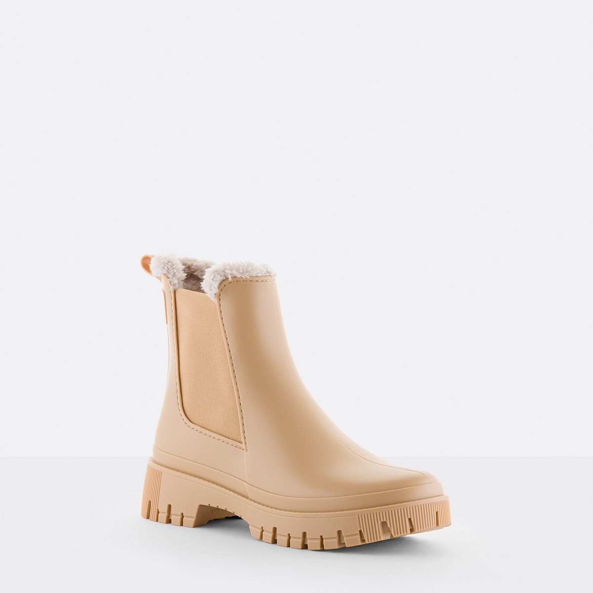 Bottes de pluie fourrées femme vegan WREN sable, LEMON JELLY