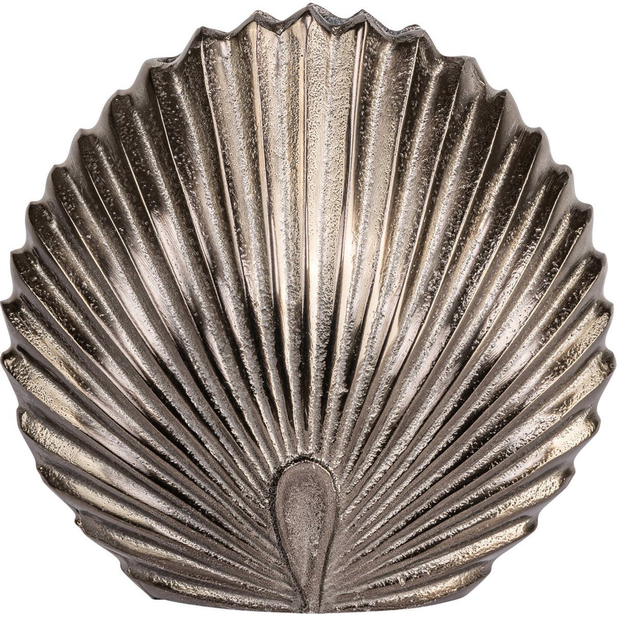 Vase coquillage en aluminium laiton antique, RECOLLECTION
