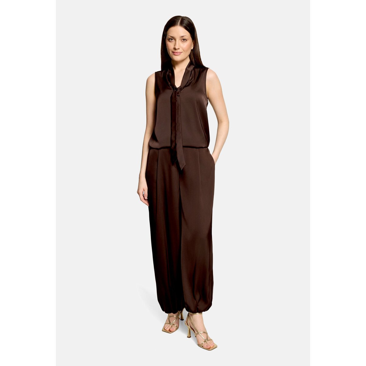 Pantalon à enfiler à élastique espresso brown, VERA MONT
