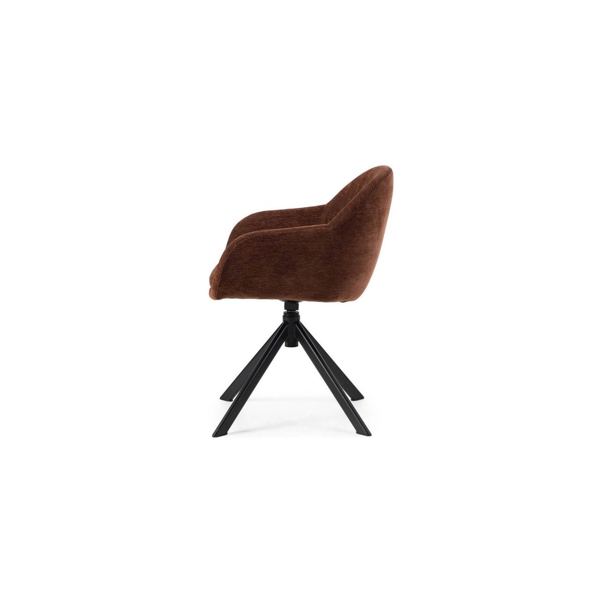 Chaise pivotante en métal brun rouge, RECOLLECTION