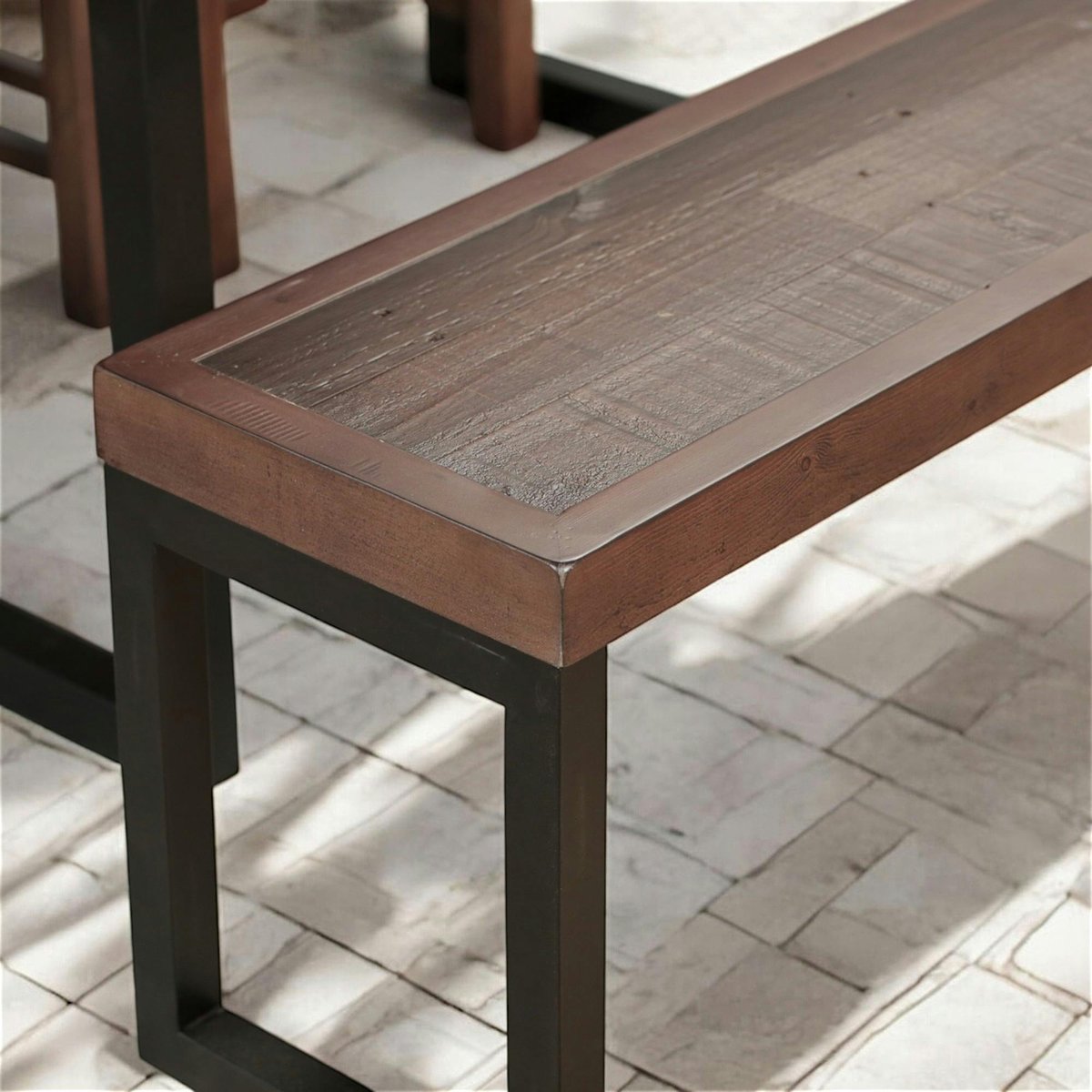 Banc bois brun recyclé 155cm SAMOA bois naturel, PIER IMPORT