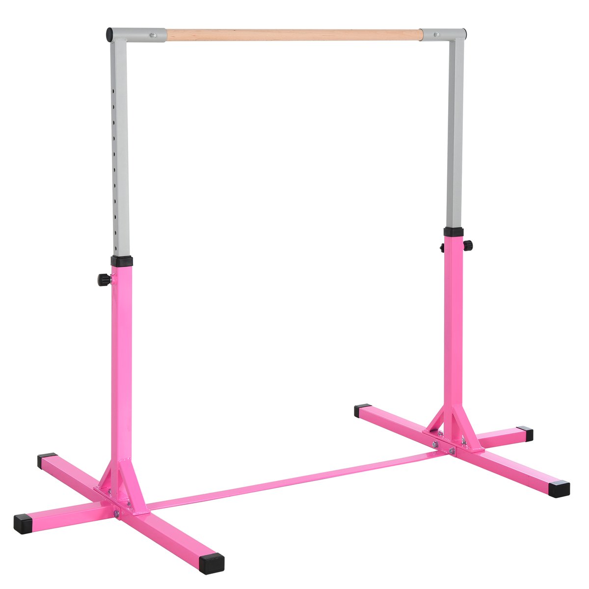 Barre de gymnastique pour enfants Acier Rose rose, HOMCOM