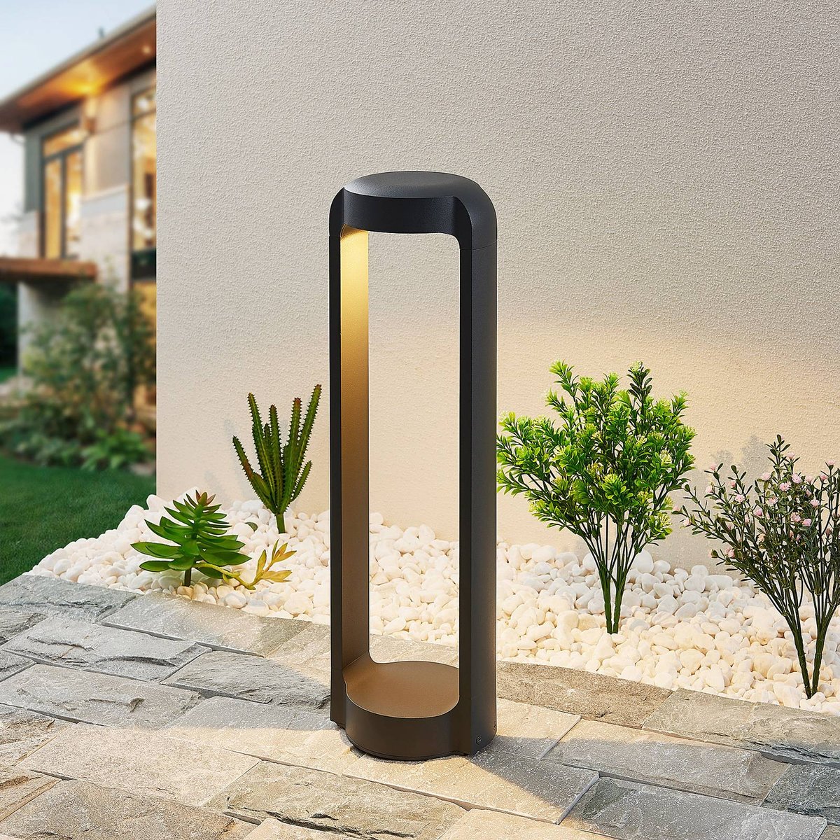 Luminaire extérieur en aluminium moderneLED anthracite, LUCANDE