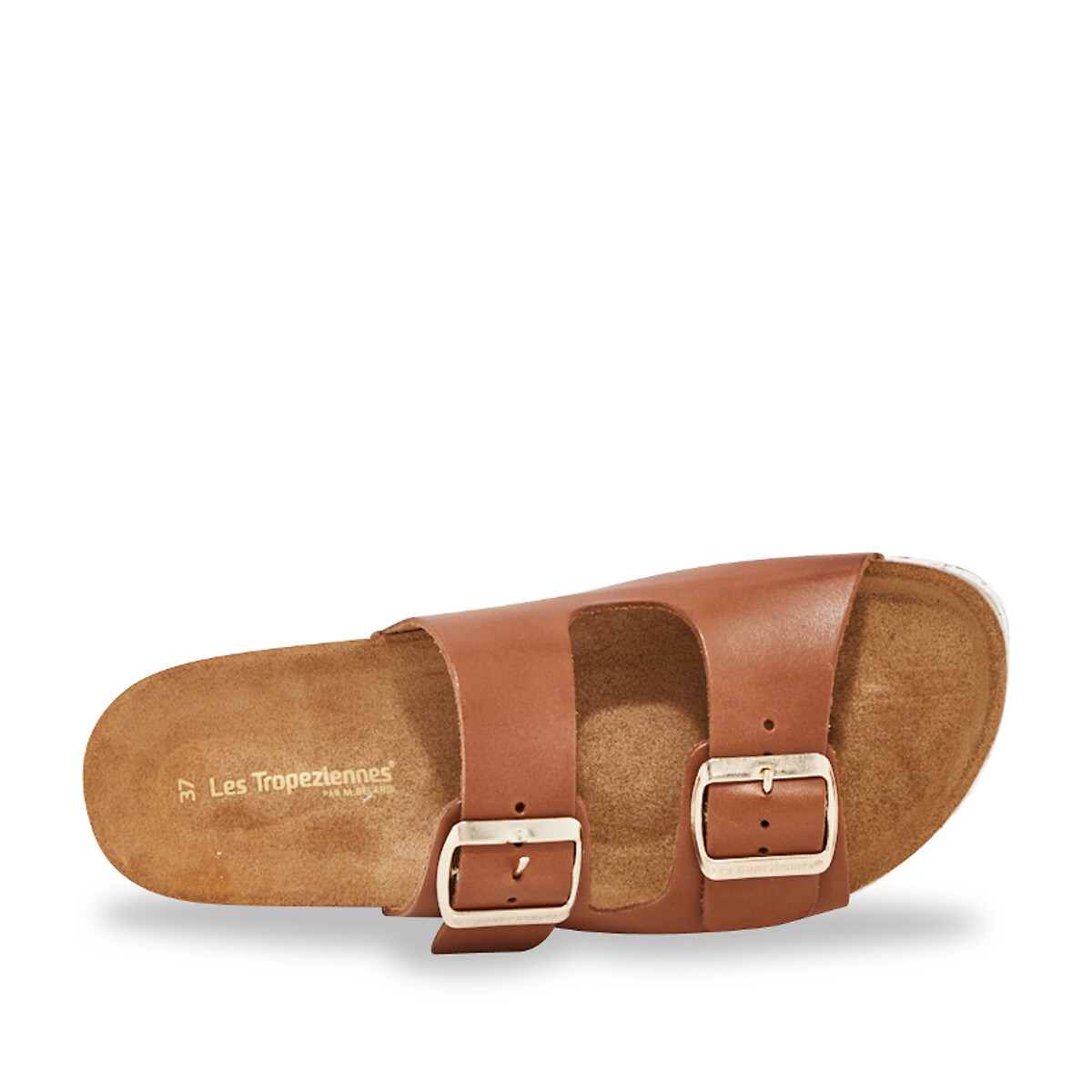Mules confort en cuir Zatix cognac, LES TROPEZIENNES PAR M.BELARBI