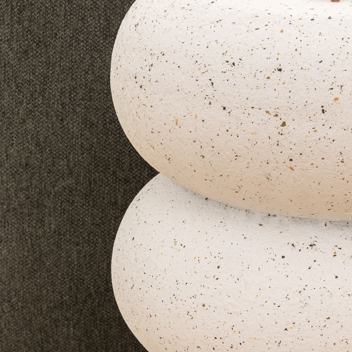 Table d'appoint ronde STONETO blanc, ATMOSPHERA