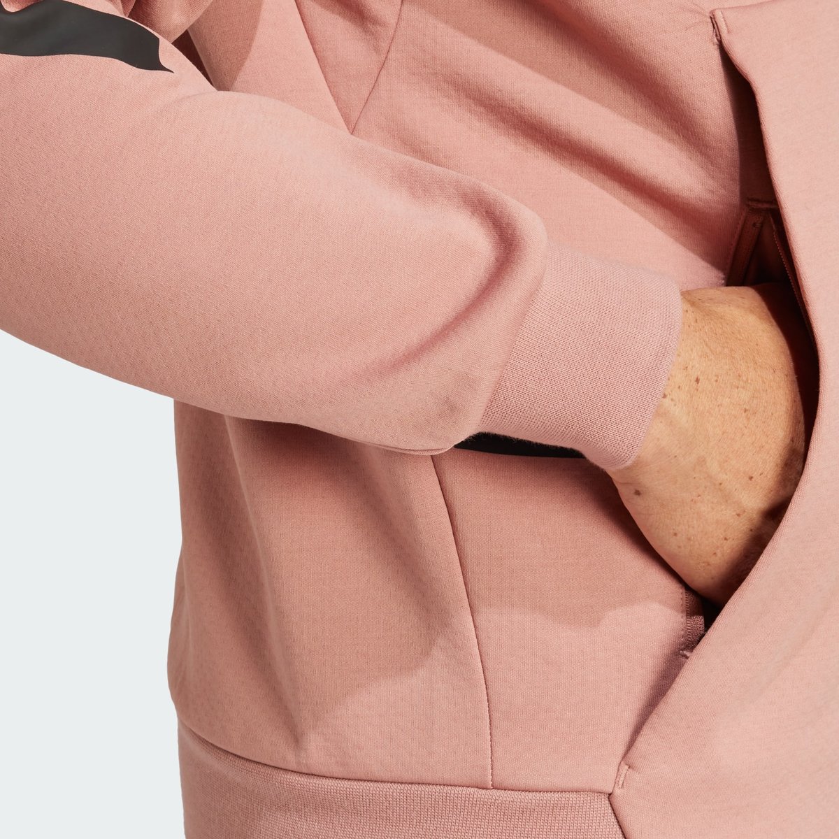 Sweat-shirt 1/4 zip adidas Z.N.E. warm clay, ADIDAS SPORTSWEAR