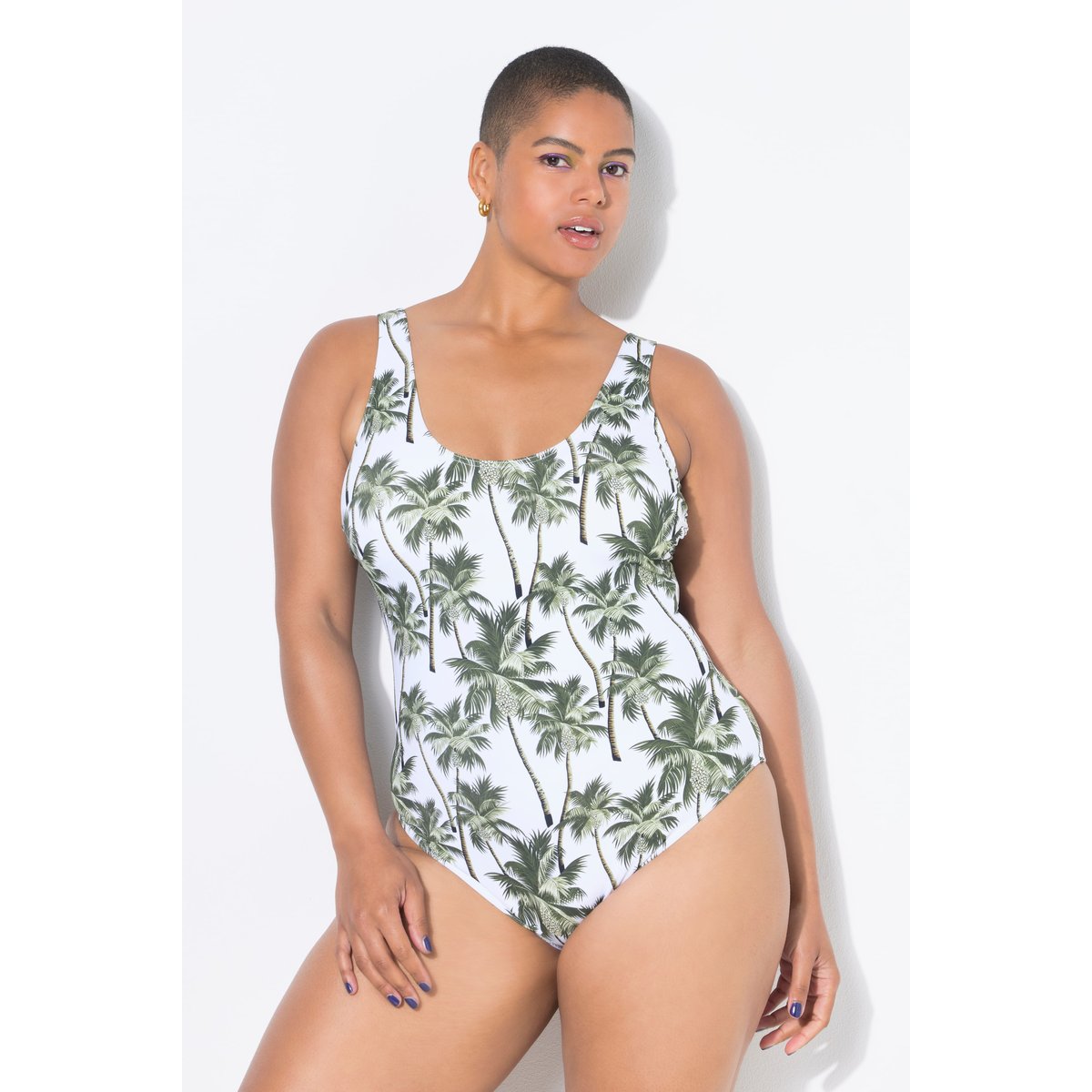 Maillot de bain avec bonnets souples blanc cassé, STUDIO UNTOLD