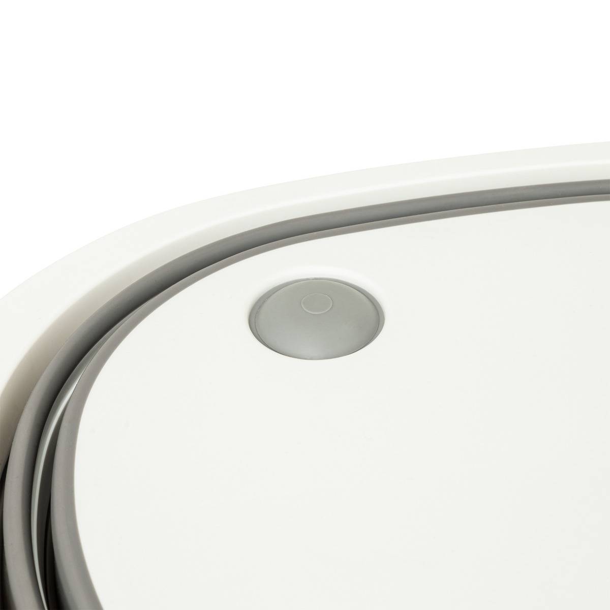 Bassine rétractable 8L avec bouchon de vidange RETRACTABLE blanc, 5FIVE SIMPLY SMART