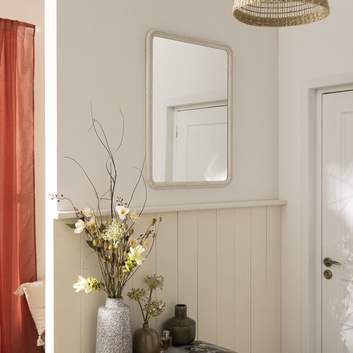 Miroir en MDF, CHARM USED blanc, INSPIRE