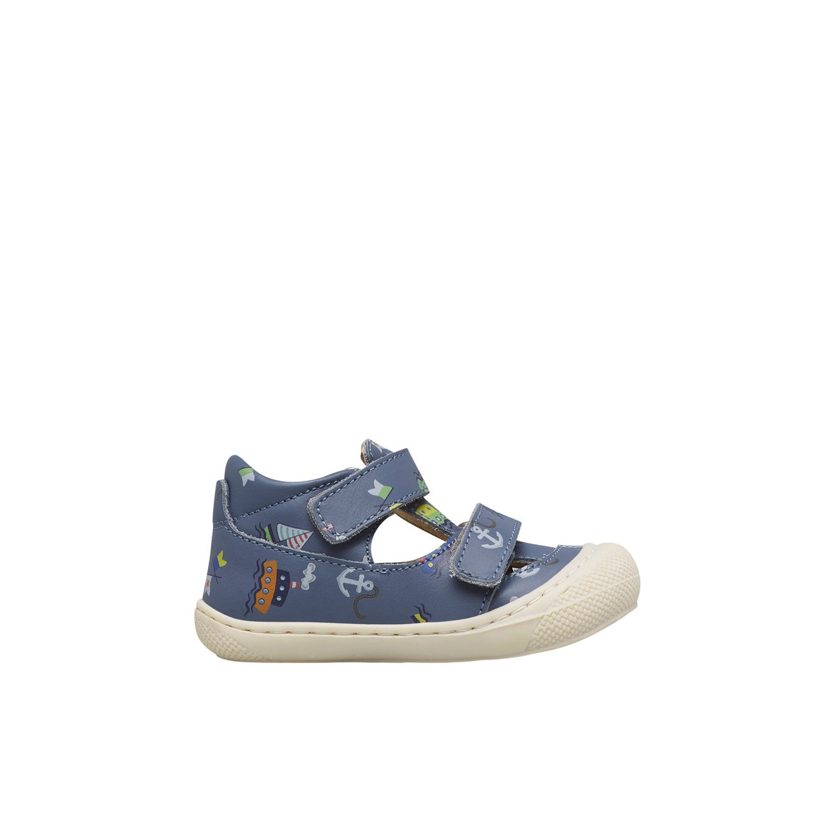 Sandales semi-fermées en cuir PUFFY céleste-, NATURINO