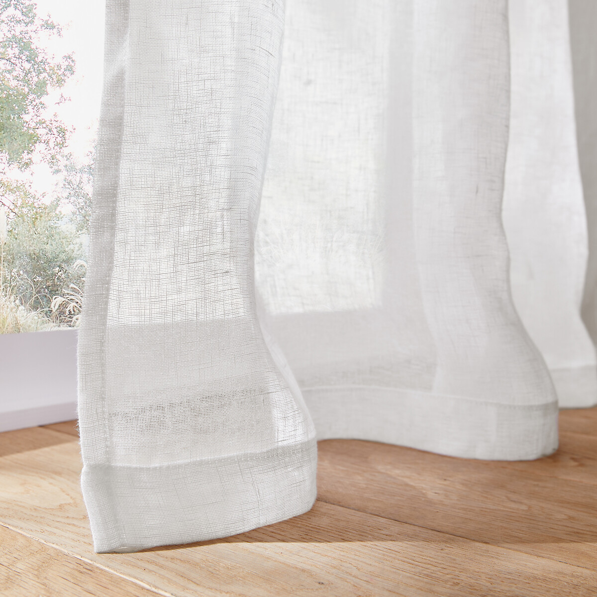 Tenda in lino con occhielli, Onega ecru , LA REDOUTE INTERIEURS