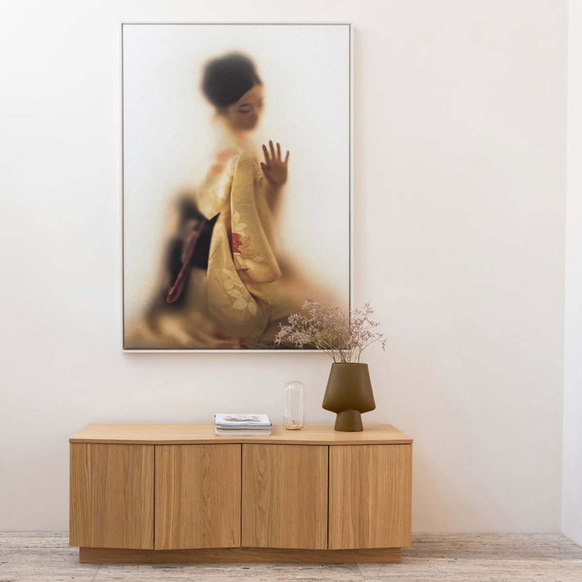 Meuble TV 4 portes en bois L133cm - Zuma bois clair, WOOOD