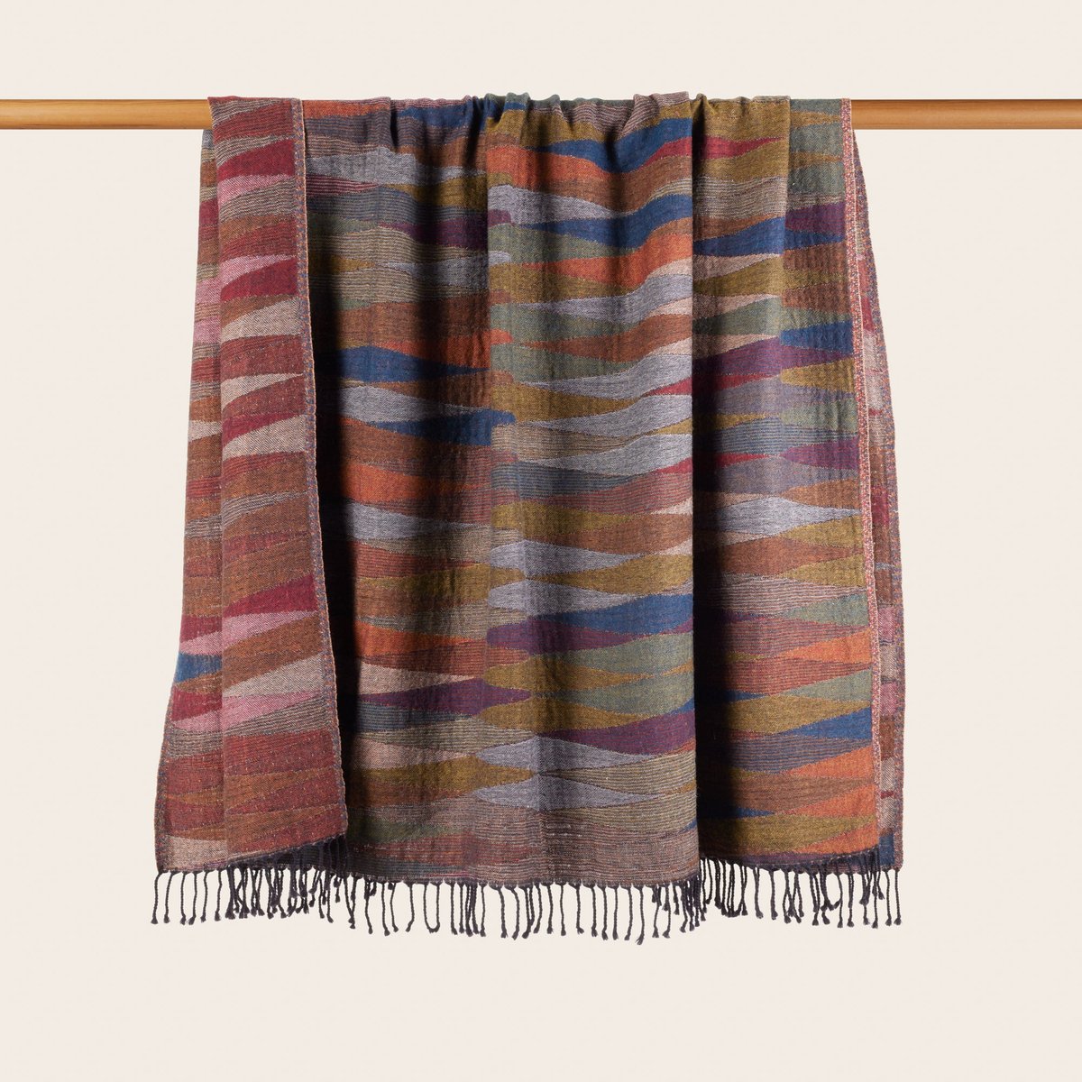 Plaid en Jacquard motif arlequin FADEL multicolore, MADURA