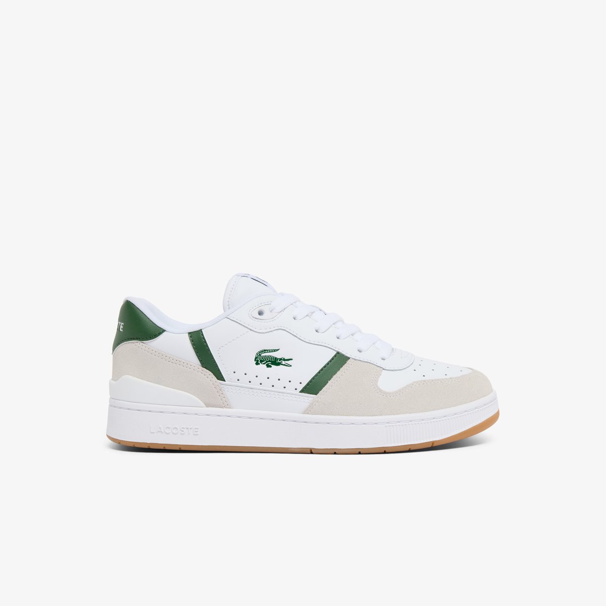 Sneakers T-Clip Set homme en cuir blanc-y37, LACOSTE