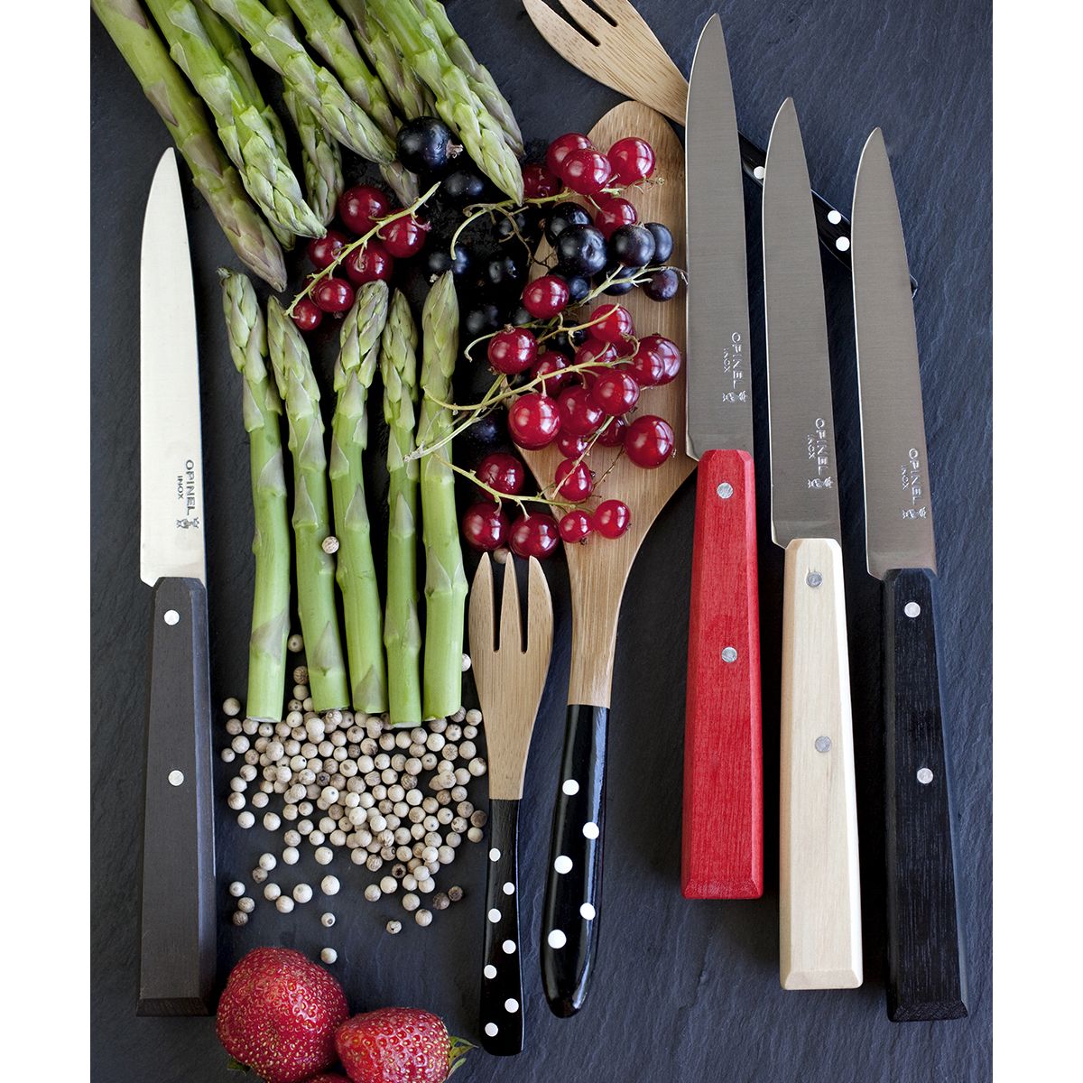 Set de couteaux Bon appétit Loft 4 couteaux de table coloris unique, OPINEL
