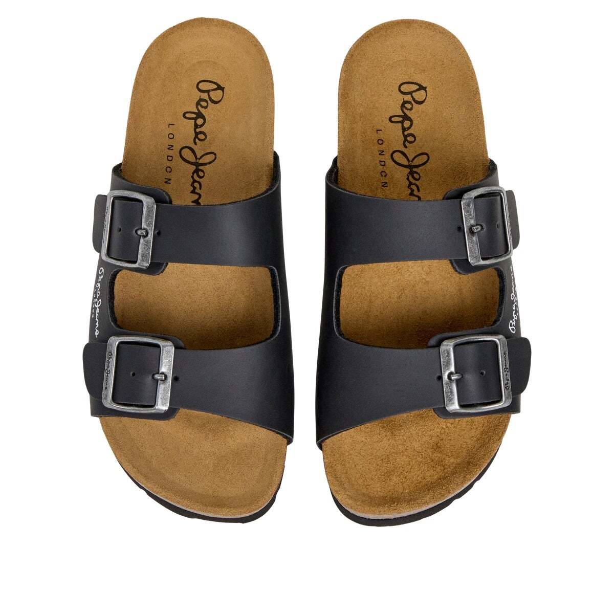 Sandales Avec Double Boucle noir, PEPE JEANS
