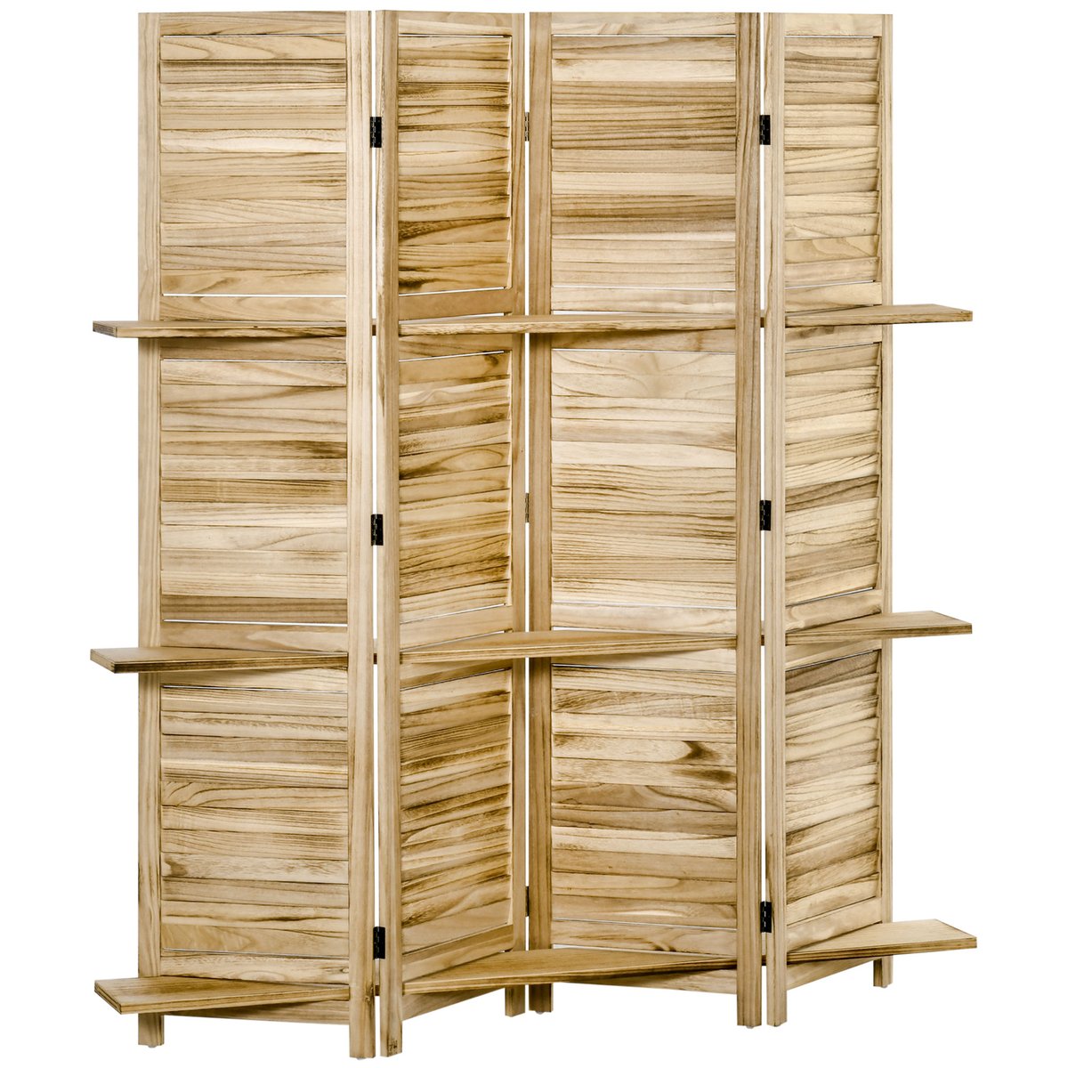 Écran de confidentialité Bois Noyer beige, HOMCOM