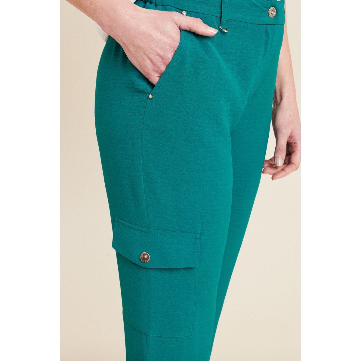 Pantalon flou cargo 7/8ème vert, BREAL