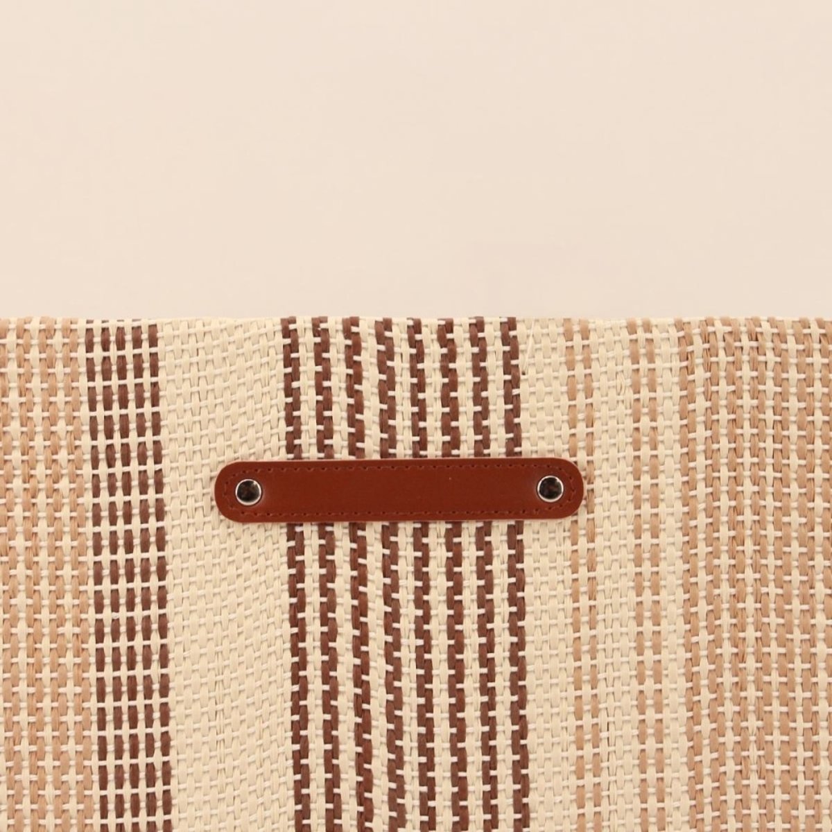 Panier cube en tissage papier 31x31x31cm beige, ORNAMI