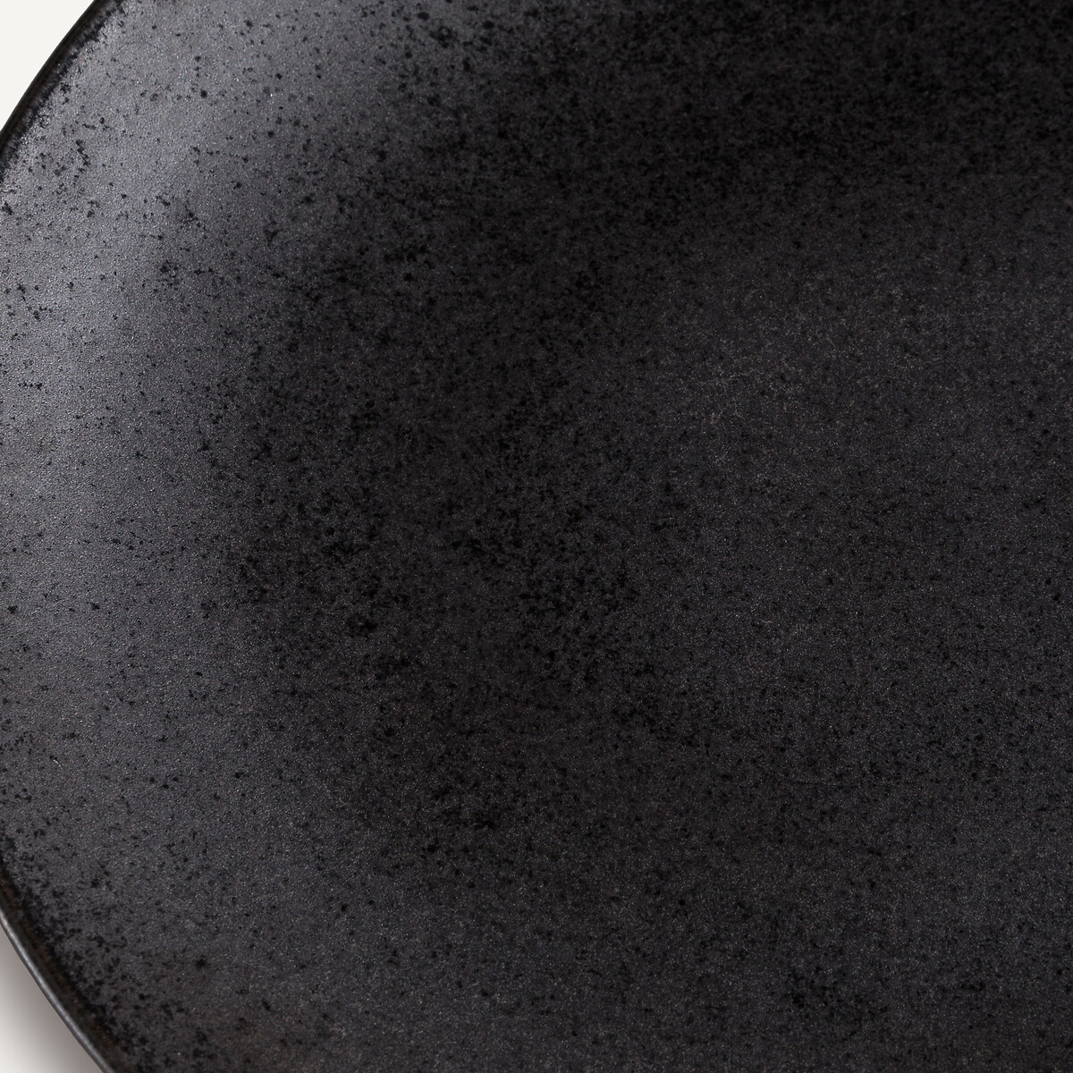 Set of 4 Kanso Glazed Stoneware Dinner Plates black, AM.PM