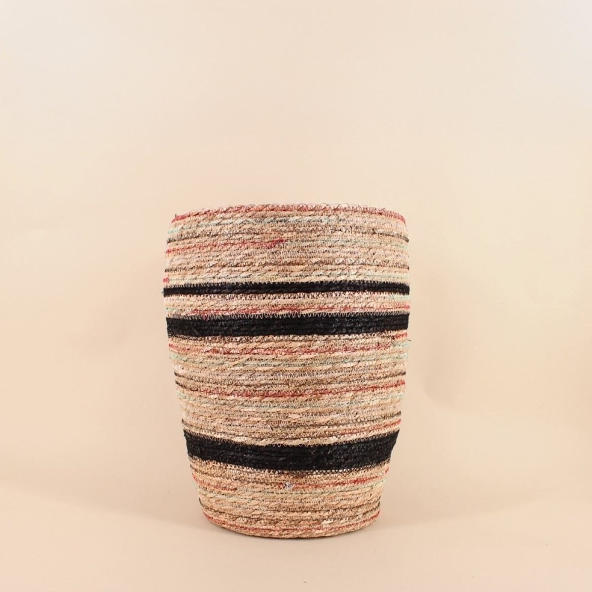Lot de 2 paniers hauts en fibres naturelles beige, ORNAMI