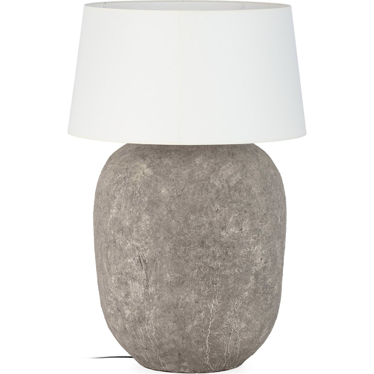 Lampe de table en terre cuite gris, RECOLLECTION