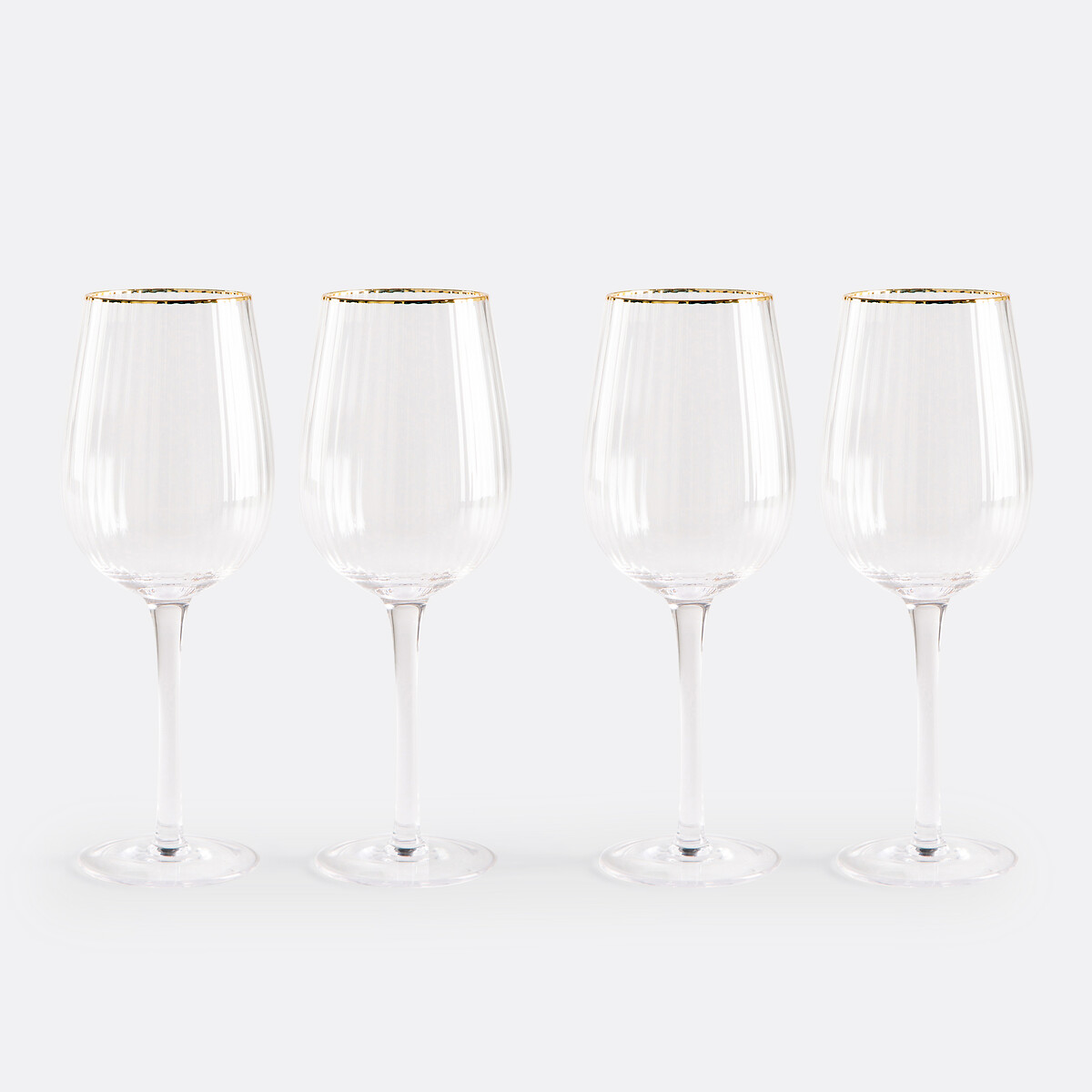 Lot 4 verres à vin Lurik transparent, LA REDOUTE INTERIEURS