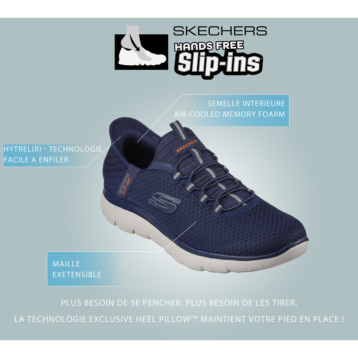 Baskets Go Walk Flex bleu marine, SKECHERS