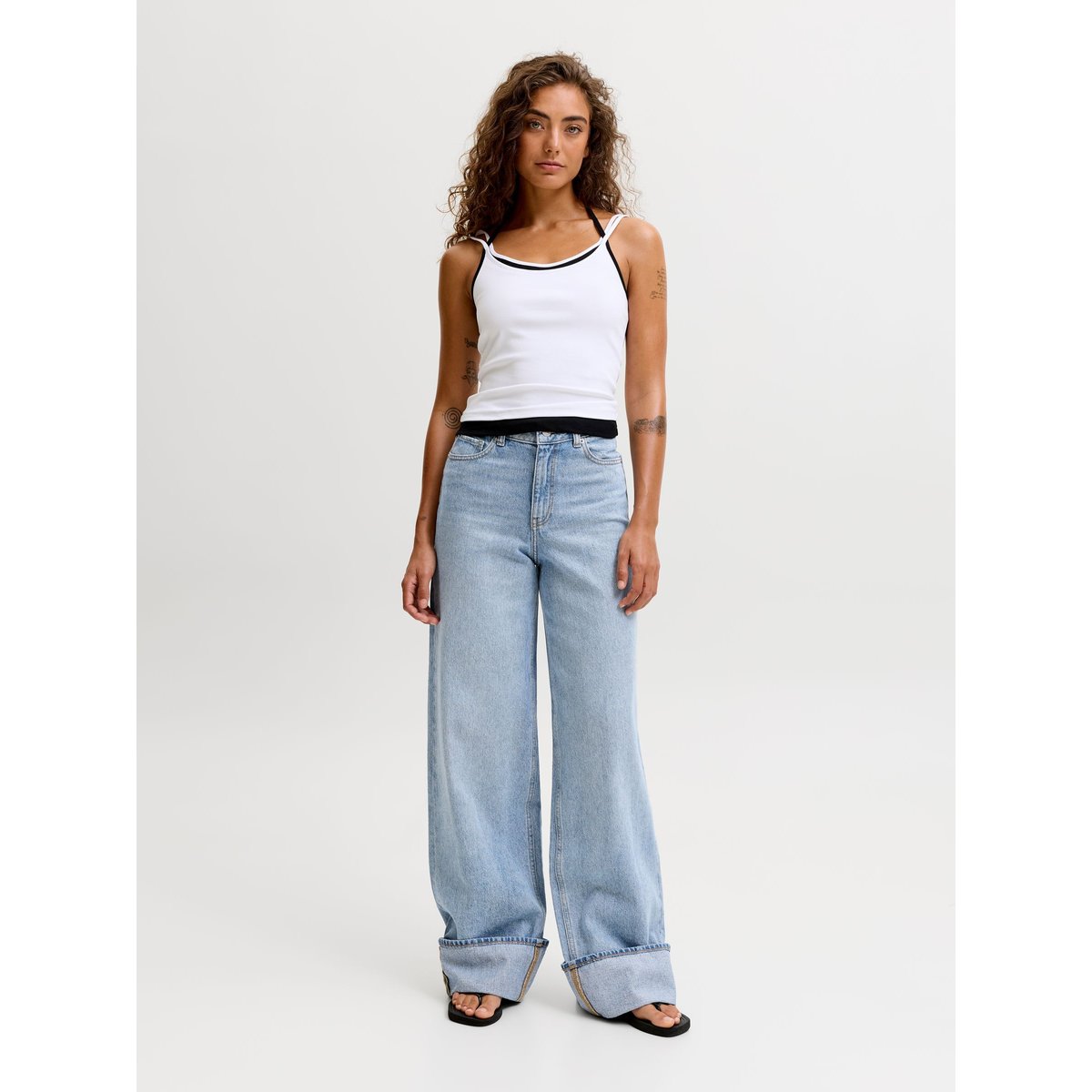 Jean À Coupe Large light blue denim, JJXX