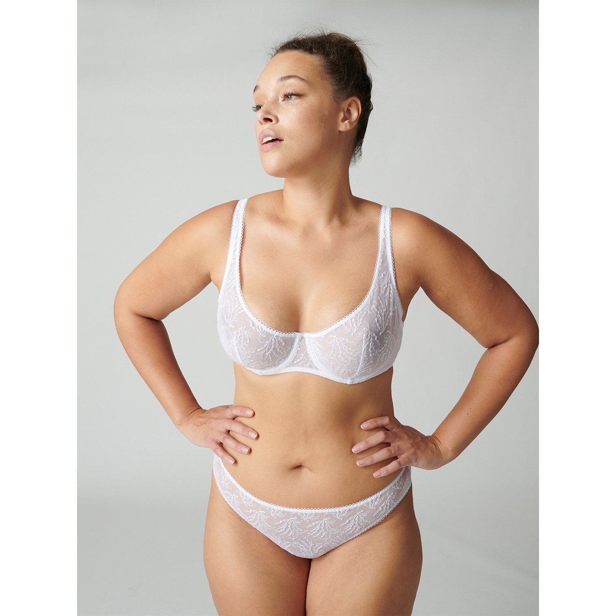 Soutien-gorge armatures décolleté galbé, OPALINE blanc, SIMONE PERELE