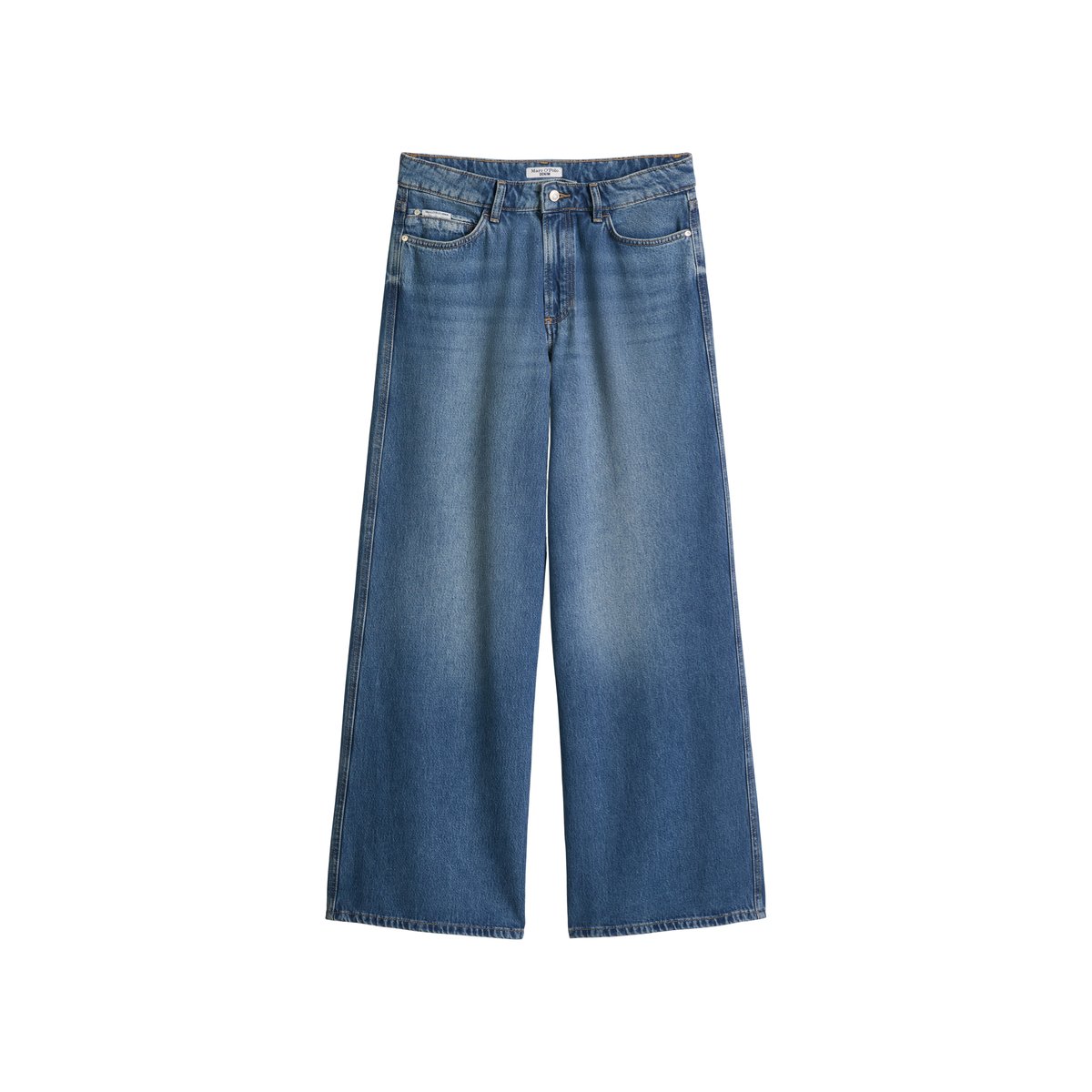 Jeans modèle Anjo large en mélange fluide de lyocell bleu moyen, MARC O’POLO DENIM