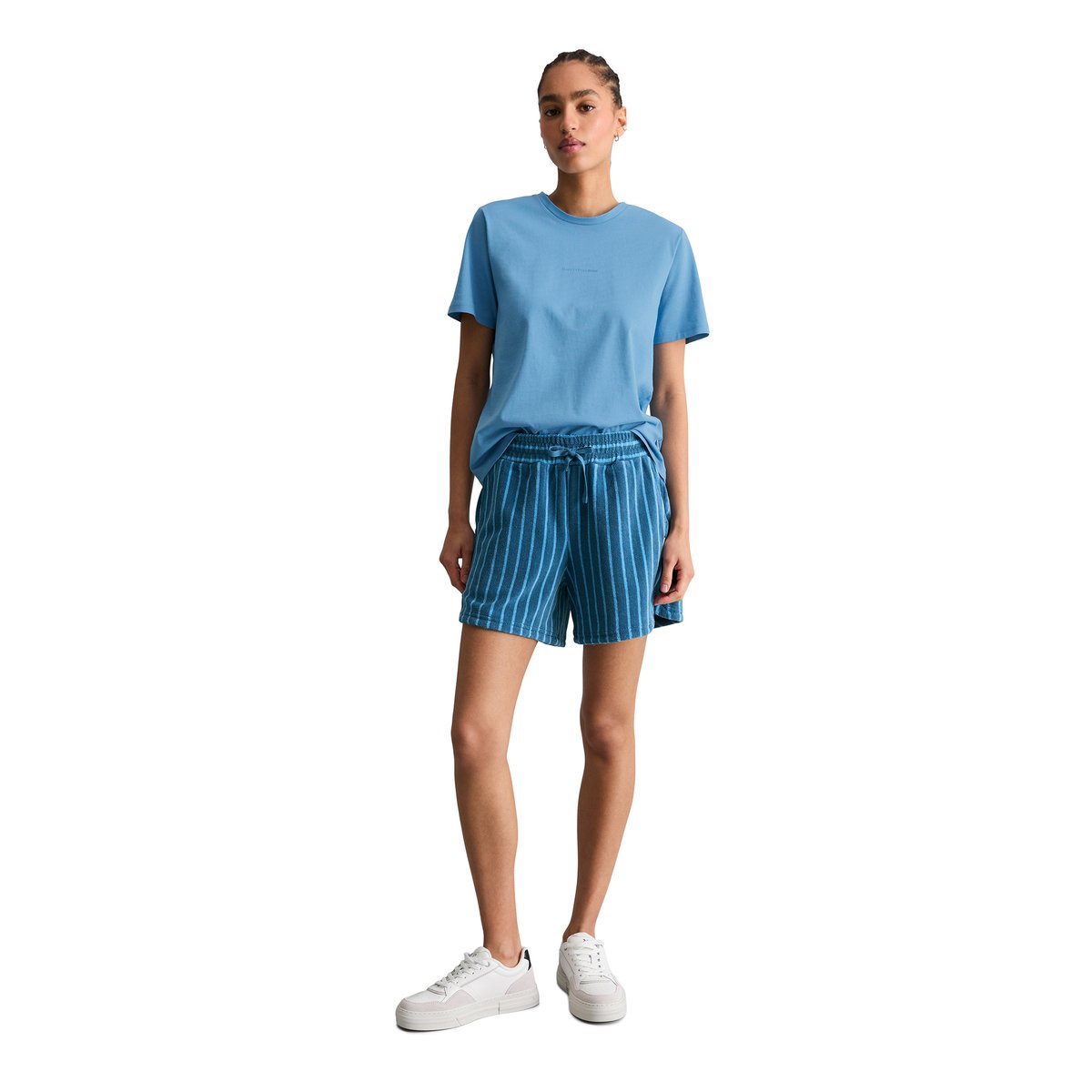 Short en éponge regular en coton organique bleu, MARC O’POLO DENIM